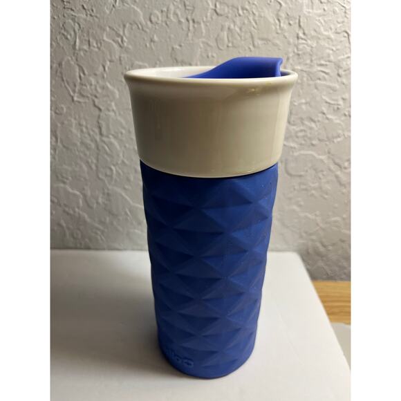 Ello Ogden Ceramic Periwinkle Blue Travel Mug Splash-Resistant Slider Lid - Picture 2 of 10